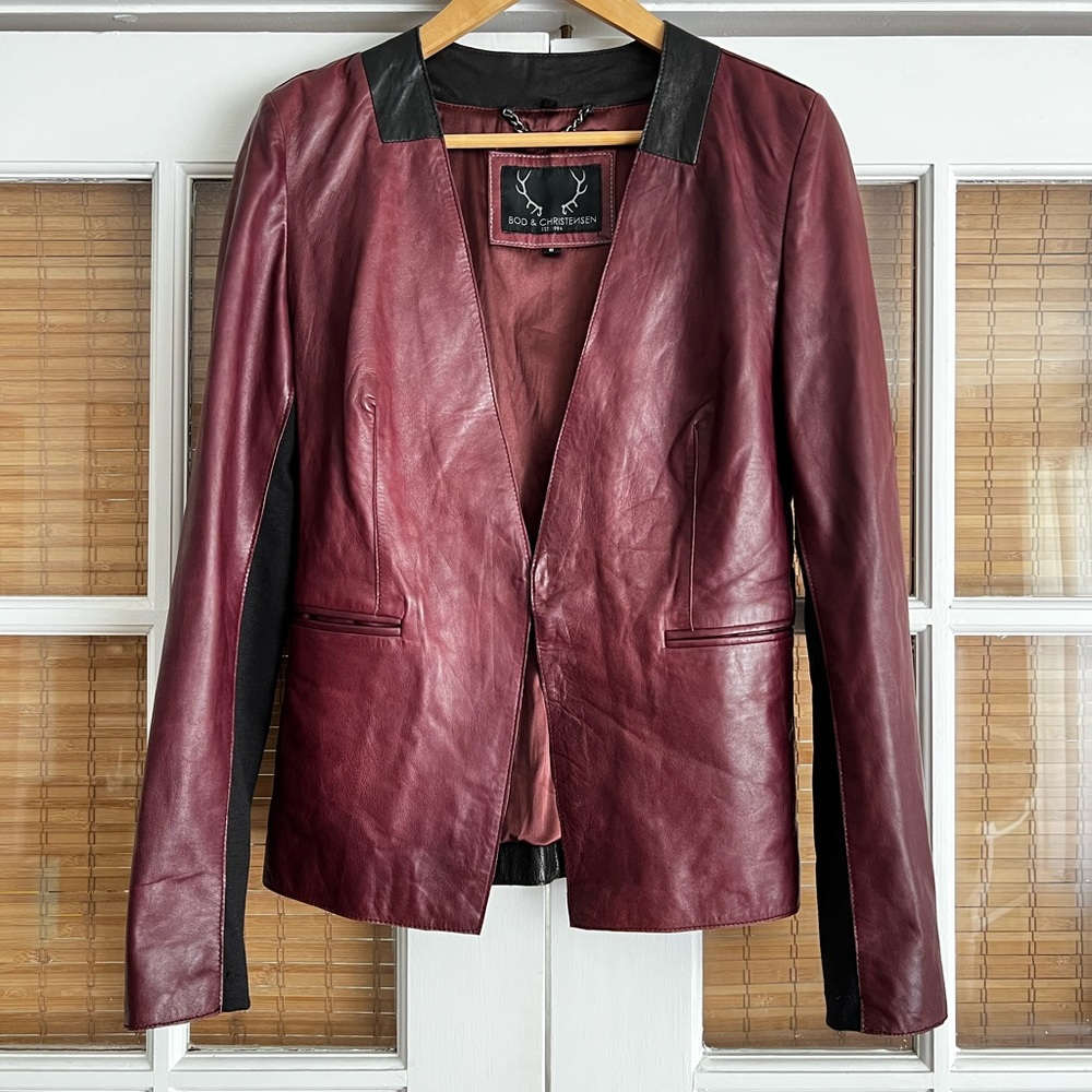 Bod & Christensen Leather Blazer